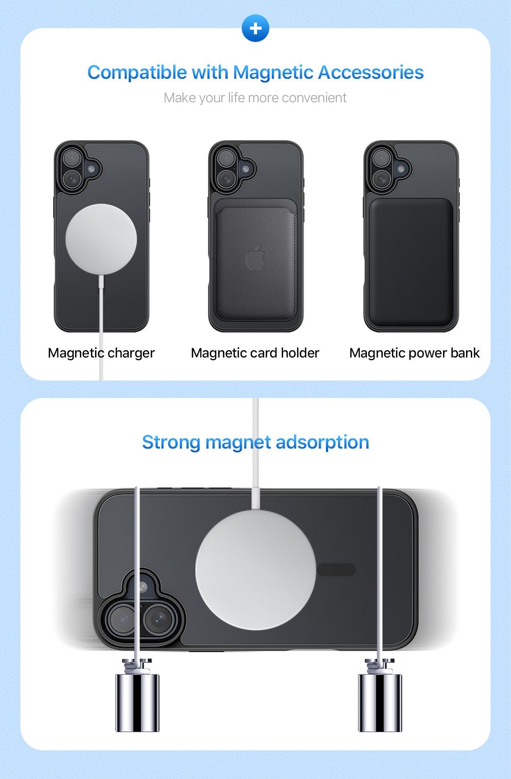 Matte Hybrid Magnetic MagSafe Case for iPhone 16 Matte Hybrid Magnetic MagSafe Case for iPhone 16